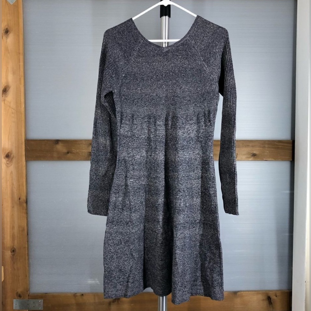 Chic Long Sleeve Gray Dress